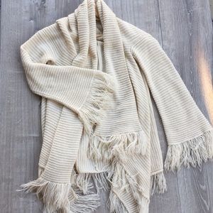 Fringe cardigan sweater